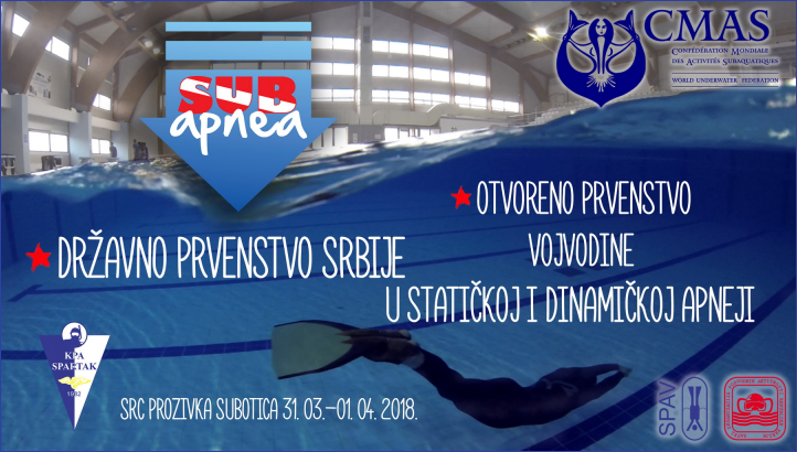 OTVORENO PRVENSTVO VOJVODINE U STATIČKOJ I DINAMIČKOJ APNEI SUBAPNEA 2018 OTVORENO PRVENSTVO VOJVODINE U STATIČKOJ I DINAMIČKOJ APNEI SUBAPNEA 2018