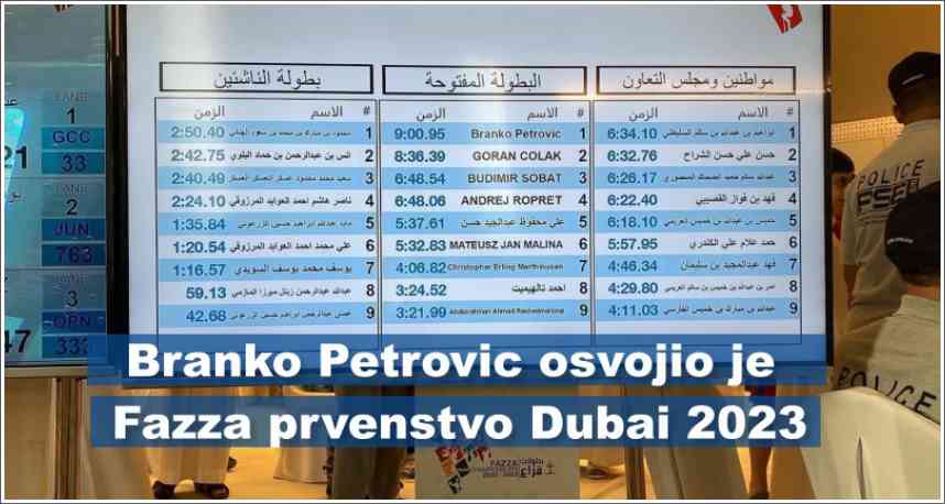 Branko Petrovic osvojio je Fazza prvenstvo u ronjenju na dah - Dubai 2023