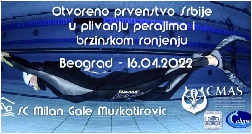 Poziv na takmičenje plivanje perajima i brzinsko ronjenja - Beograd 16.04.2022