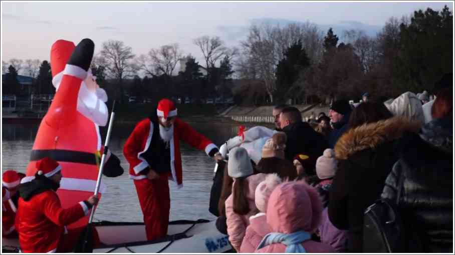 Doček podvodnog Deda Mraza na Gradskom jezeru u Beloj Crkvi 28.12.2025