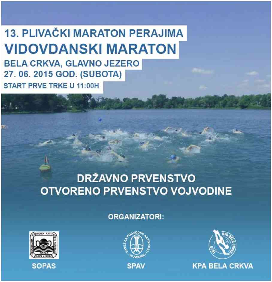 Trinaesti plivački Vidovdanski maraton sa perajima - 27.06.2015
