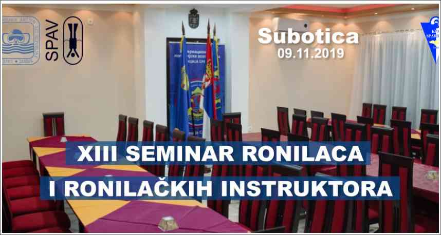 Poziv na XIII seminar ronilaca i ronilačkih instruktora