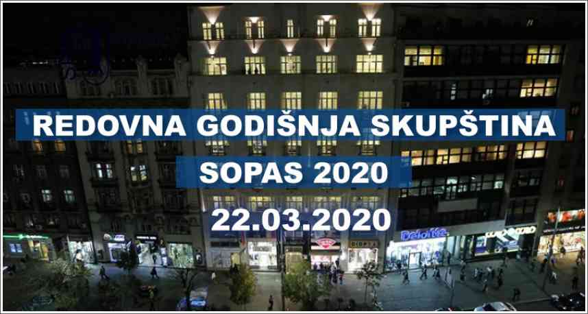 Redovna godišnja Skupština - SOPAS 2020 Redovna godišnja Skupština - SOPAS 2020
