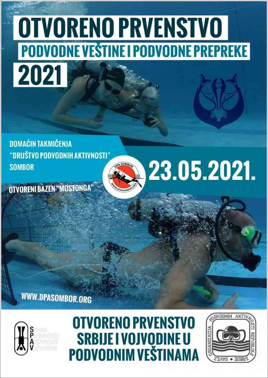 Poziv na takmičenja - Podvodne veštine - Sombor, 23.05.2021