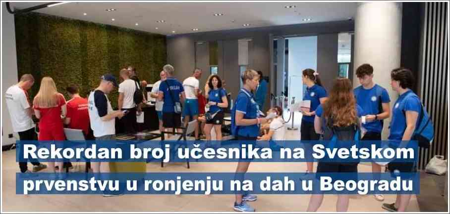 Rekordan broj učesnika na Svetskom prvenstvu u ronjenju na dah u Beogradu